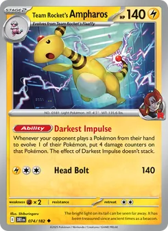 Team Rocket's Ampharos (Destined Rivals #074/182)
