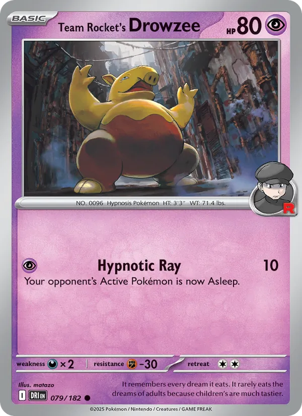 Team Rocket's Drowzee (Destined Rivals #079/182)