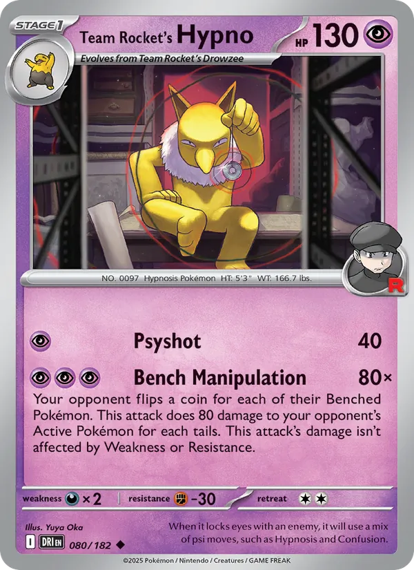Team Rocket's Hypno (Destined Rivals #080/182)