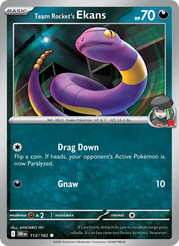 Team Rocket's Ekans (Destined Rivals #112/182)