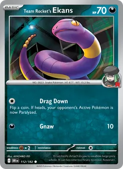 Team Rocket's Ekans (Destined Rivals #112/182)