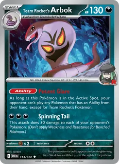 Team Rocket's Arbok (Destined Rivals #113/182)