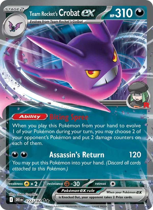Team Rocket's Crobat ex (Destined Rivals #122/182)