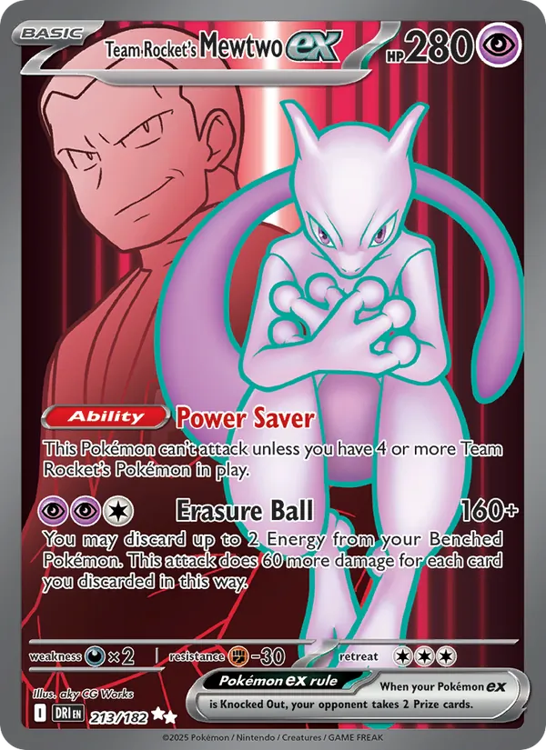 Team Rocket's Mewtwo ex (Destined Rivals #213/182)