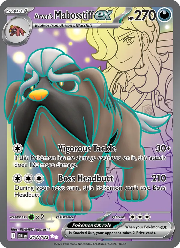 Arven's Mabosstiff ex (Destined Rivals #218/182)