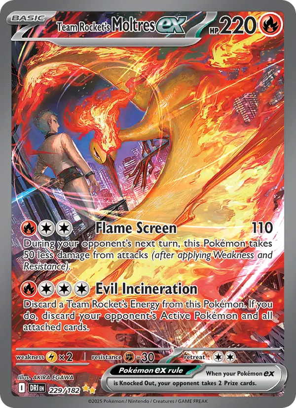 Team Rocket's Moltres ex (Destined Rivals #229/182)