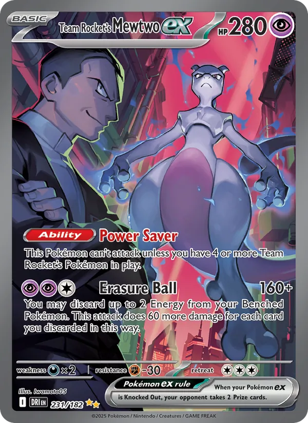 Team Rocket's Mewtwo ex (Destined Rivals #231/182)