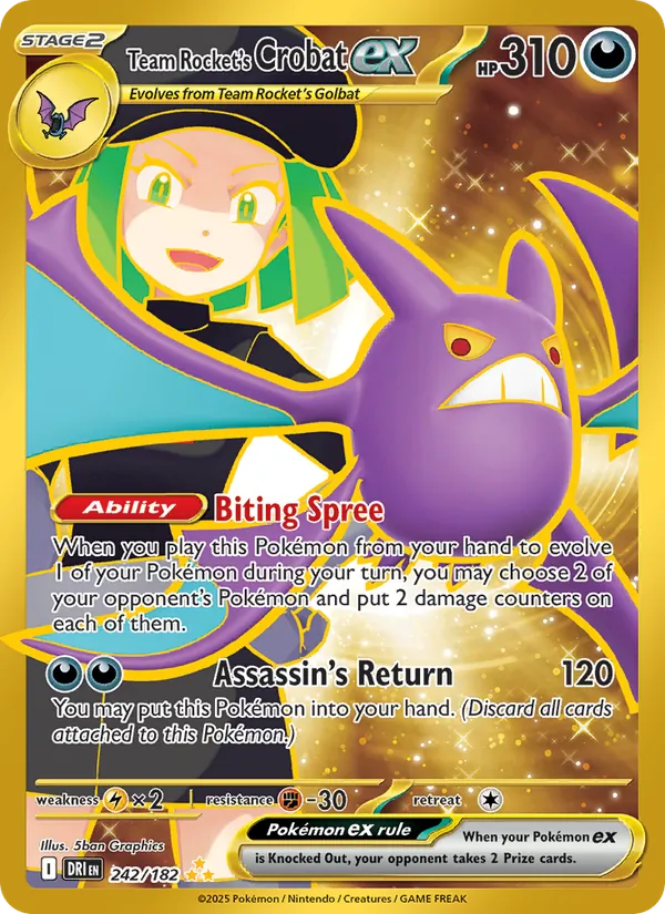 Team Rocket's Crobat ex (Destined Rivals #242/182)