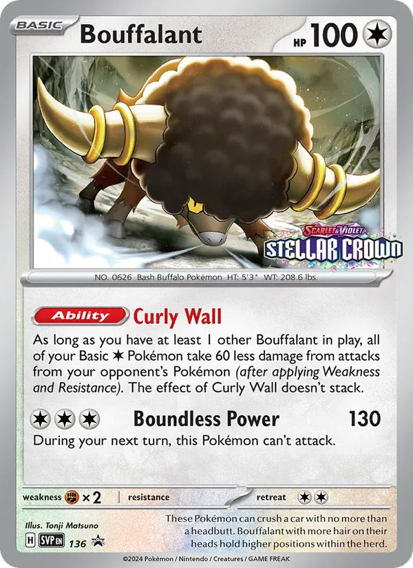 Bouffalant (SVP Black Star Promos #136/225)