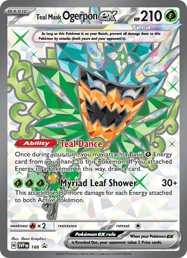 Teal Mask Ogerpon ex (SVP Black Star Promos #166/225)