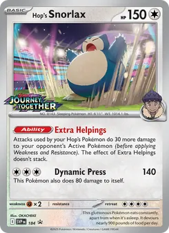 Hop's Snorlax (SVP Black Star Promos #184/225)
