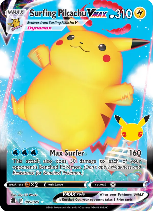 Surfing Pikachu VMAX (Celebrations #9/25)