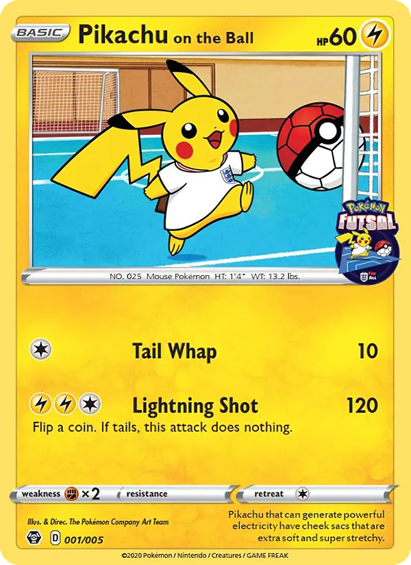 Pikachu on the Ball (Pokémon Futsal 2020 #1/5)