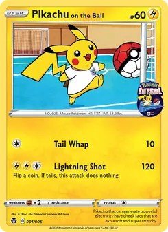 Pikachu on the Ball (Pokémon Futsal 2020 #1/5)