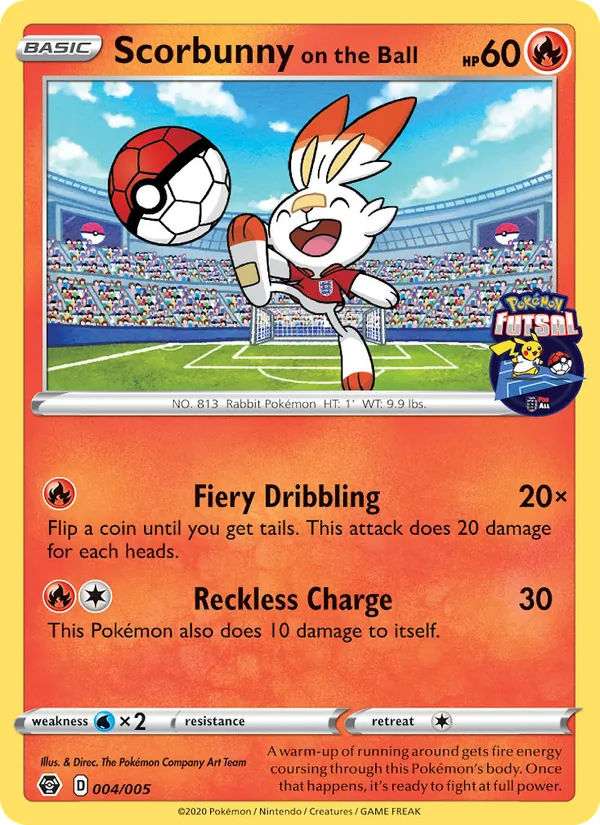 Scorbunny on the Ball (Pokémon Futsal 2020 #4/5)