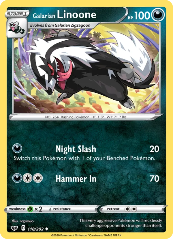 Galarian Linoone (Sword & Shield #118/202)