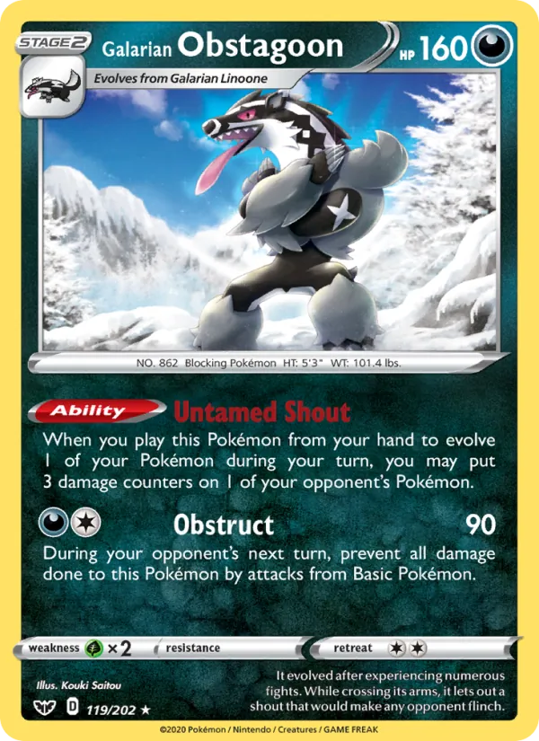 Galarian Obstagoon (Sword & Shield #119/202)