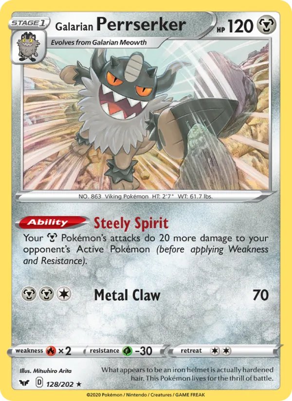 Galarian Perrserker (Sword & Shield #128/202)