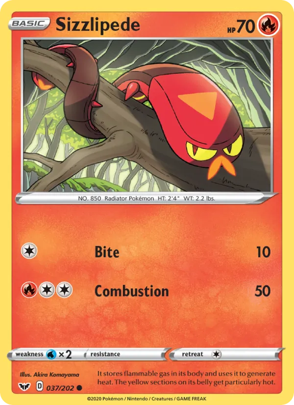 Sizzlipede (Sword & Shield #37/202)