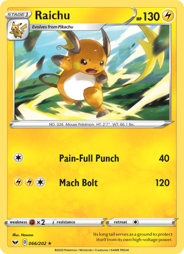 Raichu (Sword & Shield #66/202)