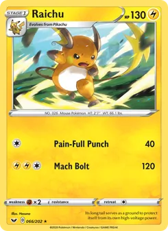 Raichu (Sword & Shield #66/202)