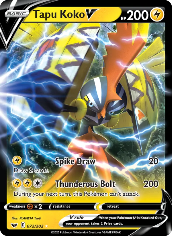 Tapu Koko V (Sword & Shield #72/202)