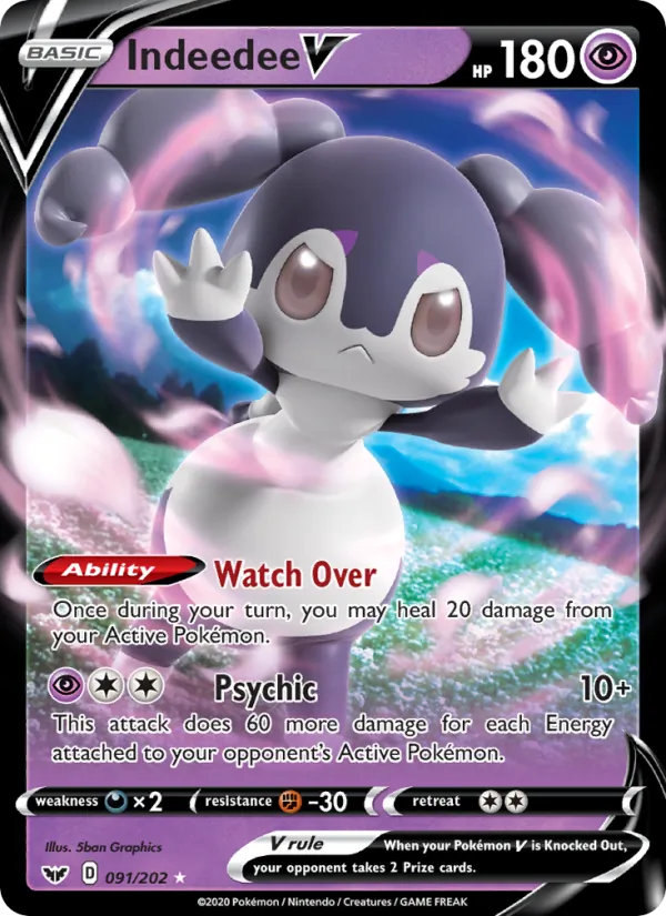 Indeedee V (Sword & Shield #91/202)