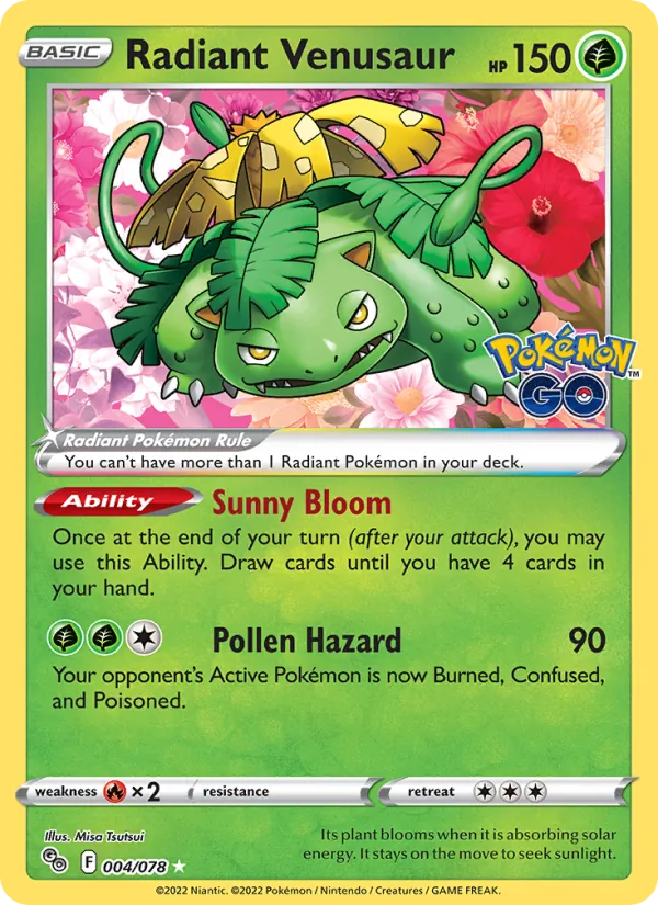 Radiant Venusaur (Pokémon GO #004/78)