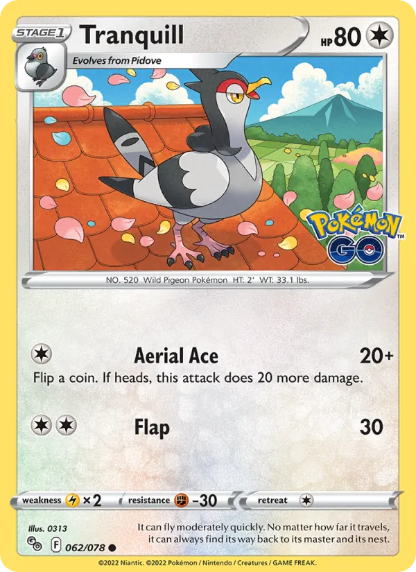 Tranquill (Pokémon GO #062/78)