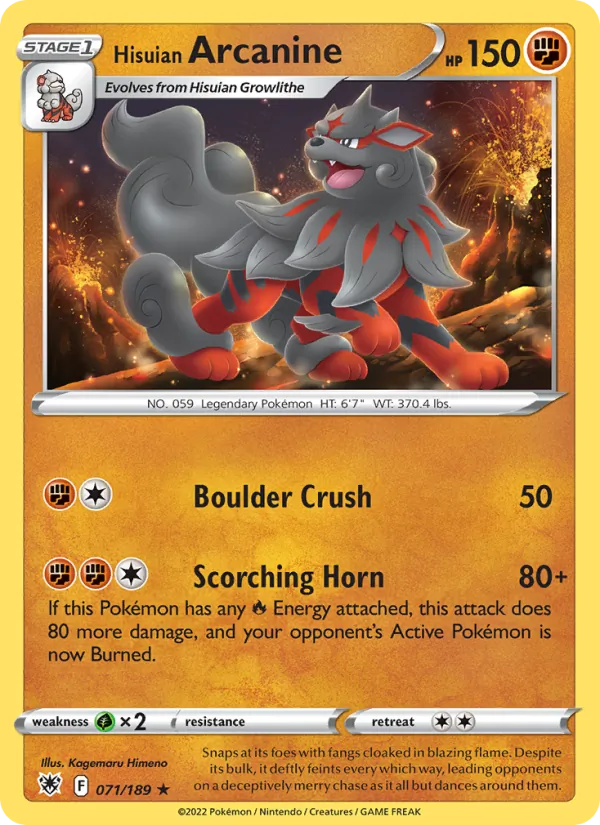 Hisuian Arcanine (Astral Radiance #071/189)
