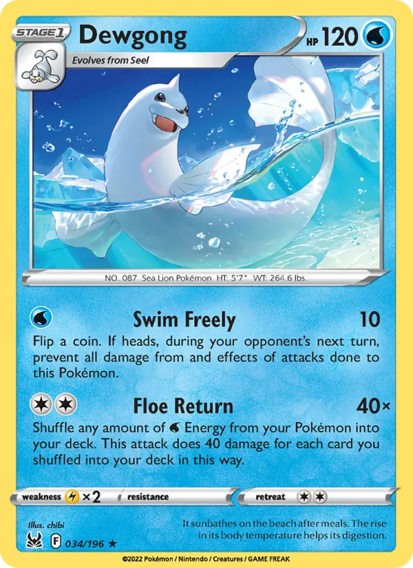 Dewgong (Lost Origin #034/196)