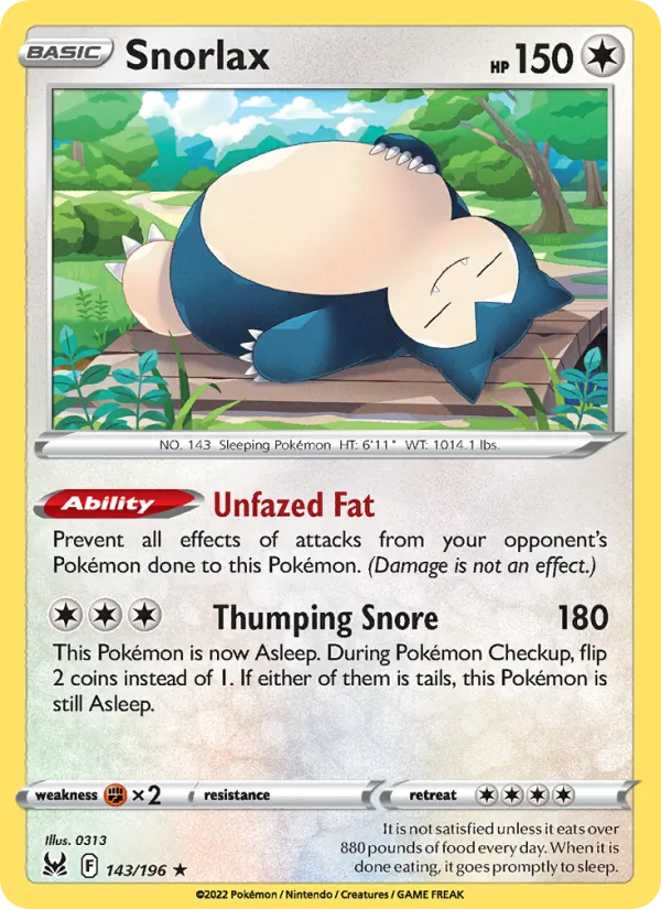 Snorlax (Lost Origin #143/196)
