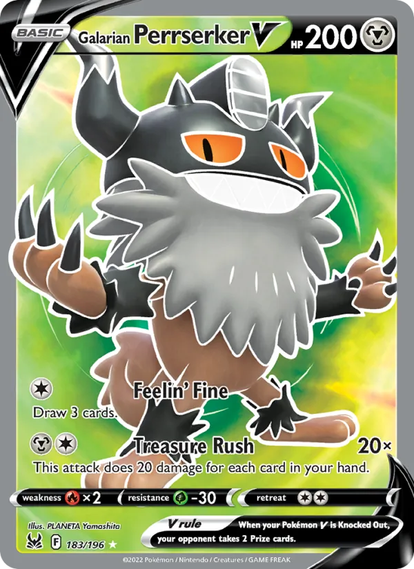 Galarian Perrserker V (Lost Origin #183/196)
