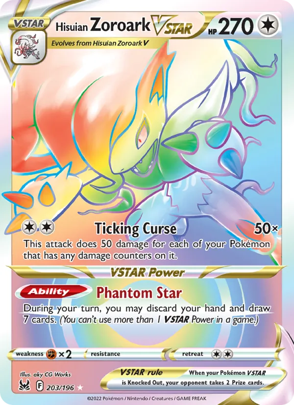 Hisuian Zoroark VSTAR (Lost Origin #203/196)