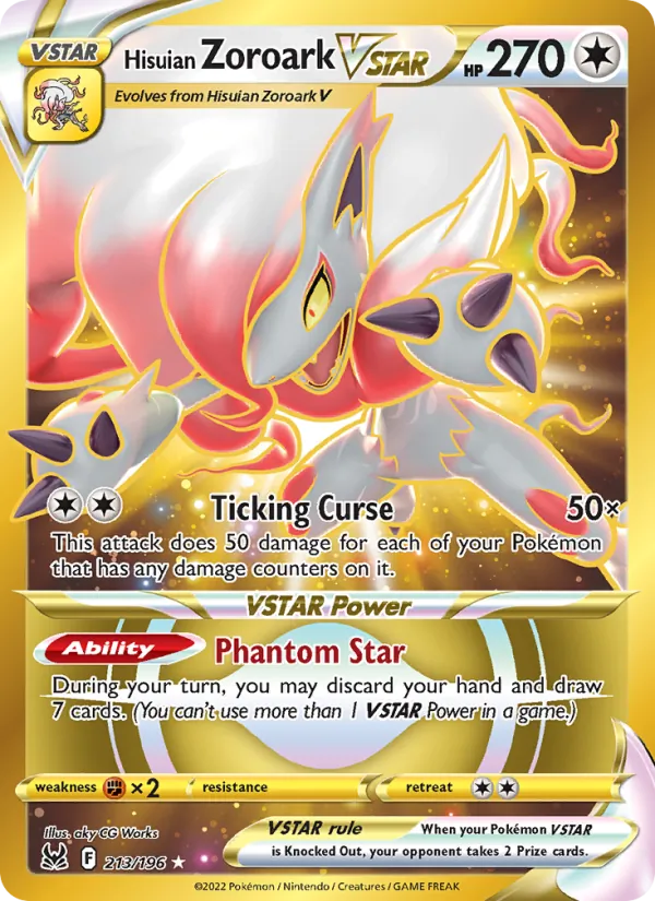 Hisuian Zoroark VSTAR (Lost Origin #213/196)