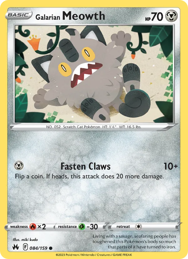 Galarian Meowth (Crown Zenith #084/159)