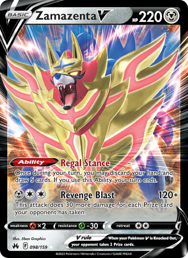 Zamazenta V (Crown Zenith #098/159)