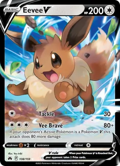 Eevee V (Crown Zenith #108/159)