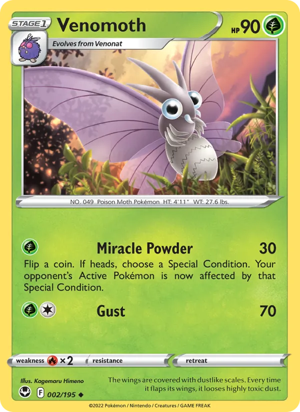 Venomoth (Silver Tempest #002/195)