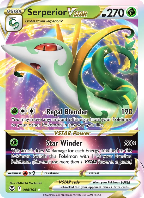 Serperior VSTAR (Silver Tempest #008/195)