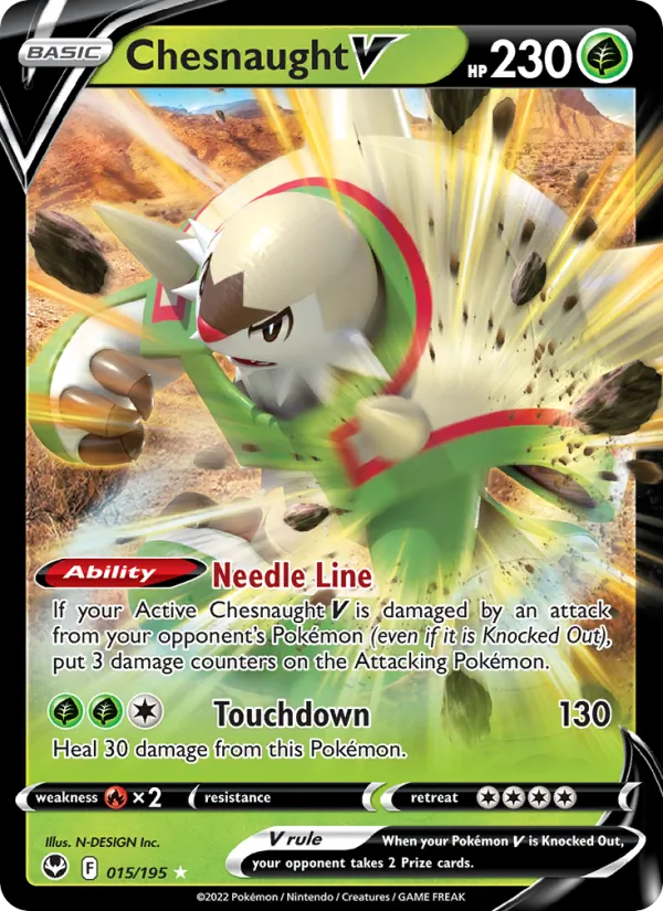 Chesnaught V (Silver Tempest #015/195)