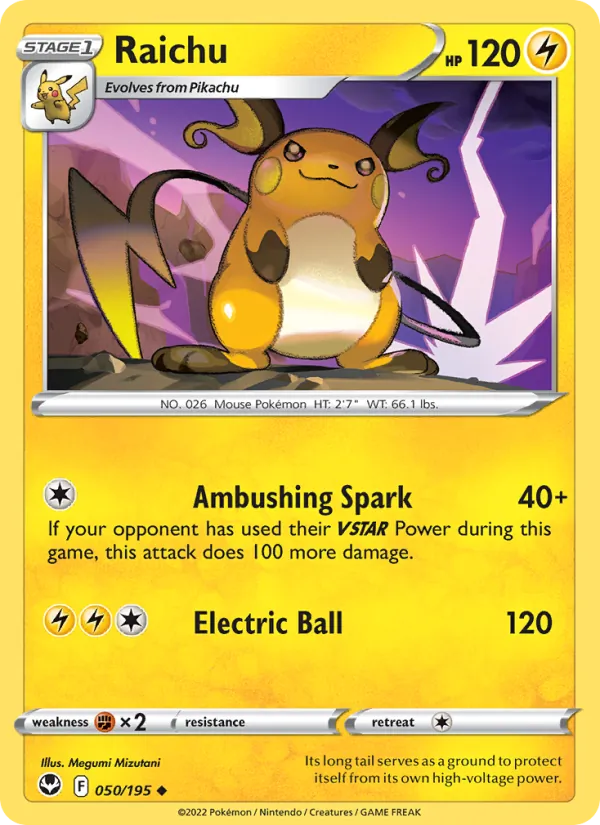 Raichu (Silver Tempest #050/195)