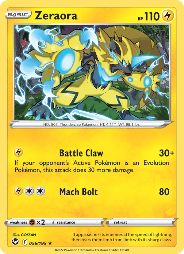 Zeraora (Silver Tempest #056/195)