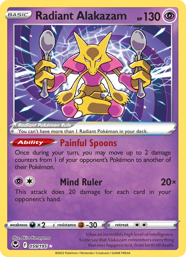 Radiant Alakazam (Silver Tempest #059/195)