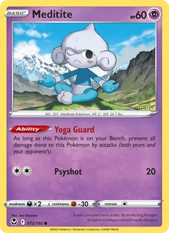 Meditite (Silver Tempest #072/195)