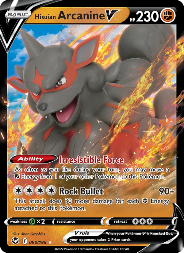 Hisuian Arcanine V (Silver Tempest #090/195)