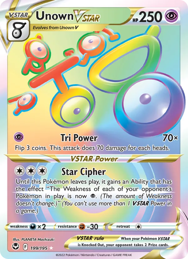 Unown VSTAR (Silver Tempest #199/195)