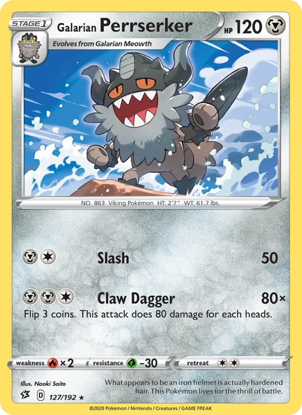 Galarian Perrserker (Rebel Clash #127/192)