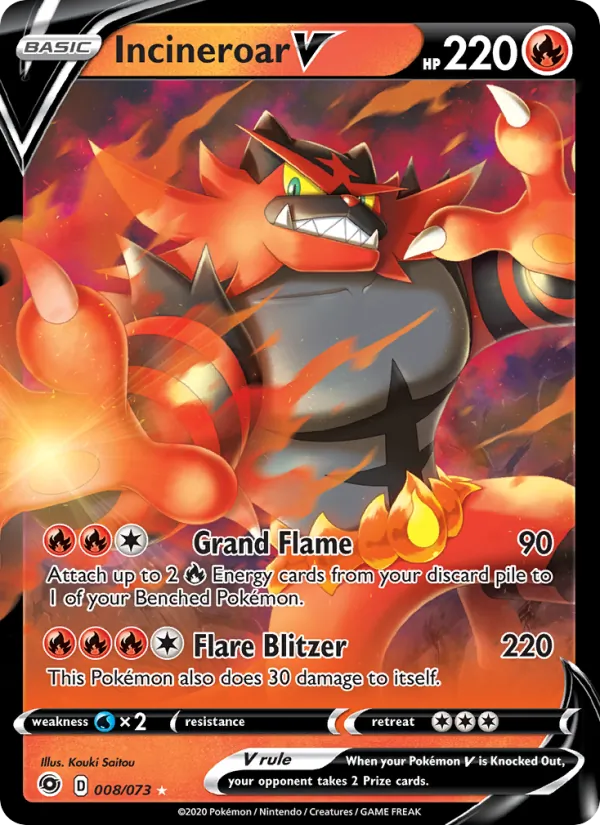 Incineroar V (Champion's Path #8/73)