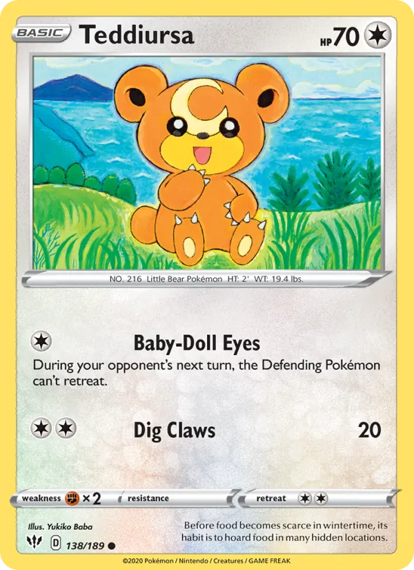 Teddiursa (Darkness Ablaze #138/189)